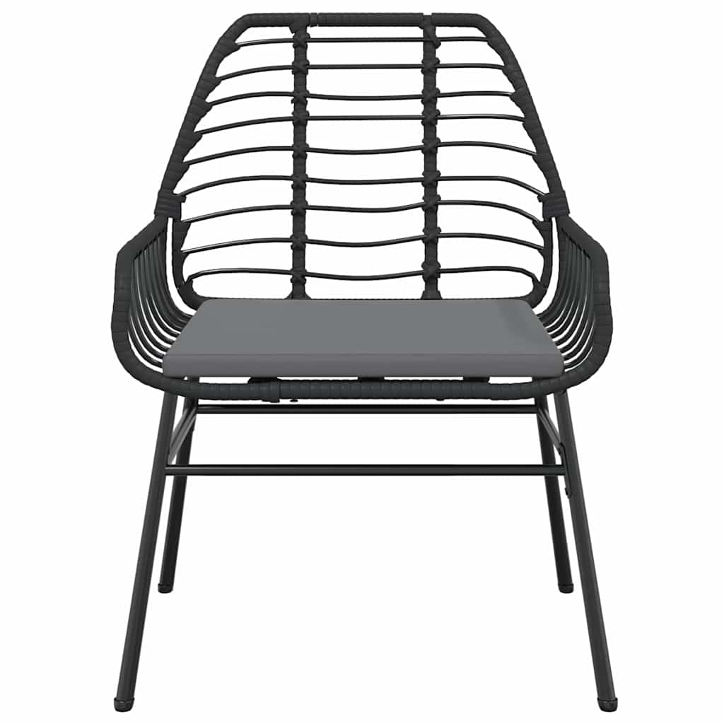 Set da Pranzo da Giardino 3 pz con Cuscini Polyrattan Vetro | homemem39