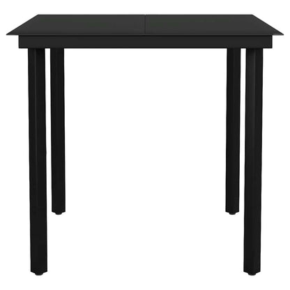 Set da Pranzo da Giardino 5pz con Cuscini Polyrattan Vetro | homemem39