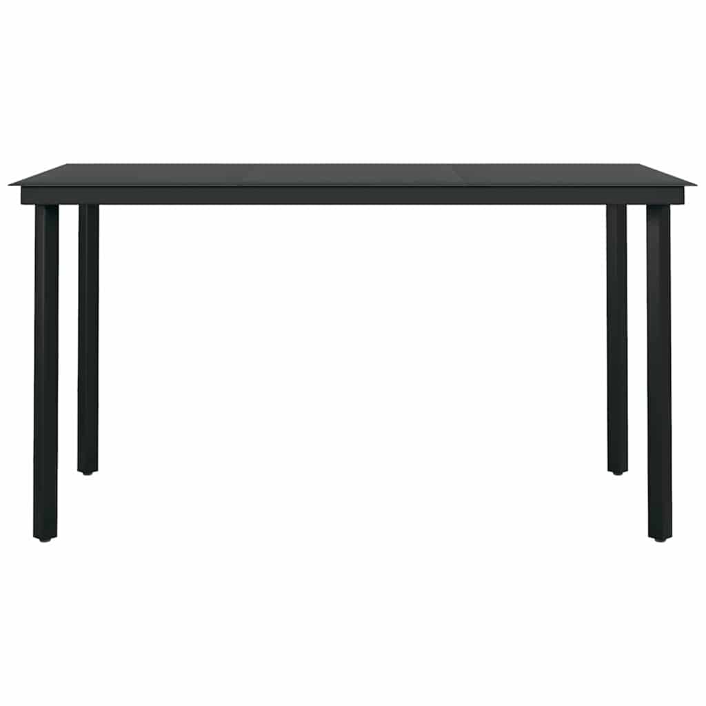 Set da Pranzo da Giardino 5pz con Cuscini Polyrattan Vetro | homemem39