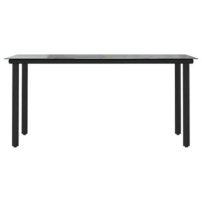 Set da Pranzo da Giardino 5pz con Cuscini Polyrattan Vetro | homemem39