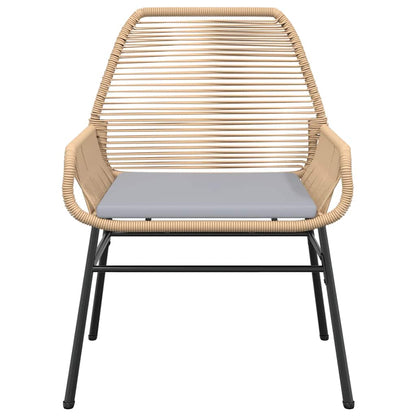 Set da Pranzo da Giardino 3pz con Cuscini Polyrattan Vetro | homemem39