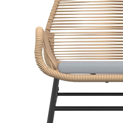 Set da Pranzo da Giardino 5pz con Cuscini Polyrattan Vetro | homemem39