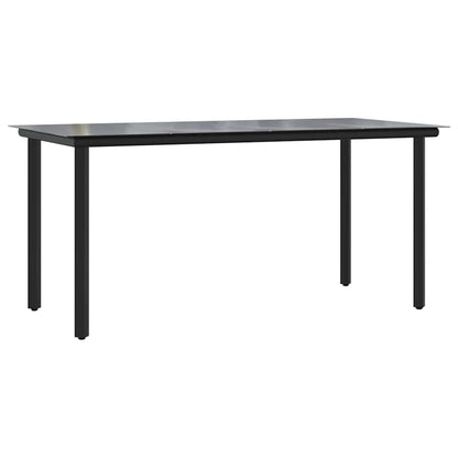 Set Pranzo da Giardino 7pz con Cuscini Marrone Polyrattan Vetro | homemem39
