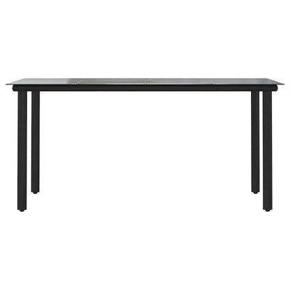 Set Pranzo da Giardino 7pz con Cuscini Marrone Polyrattan Vetro | homemem39