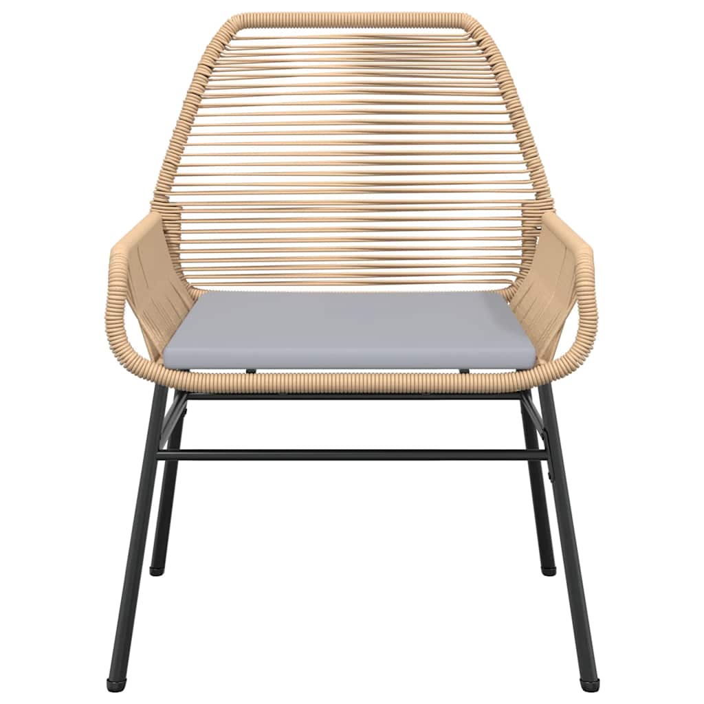 Set Pranzo da Giardino 7pz con Cuscini Marrone Polyrattan Vetro | homemem39