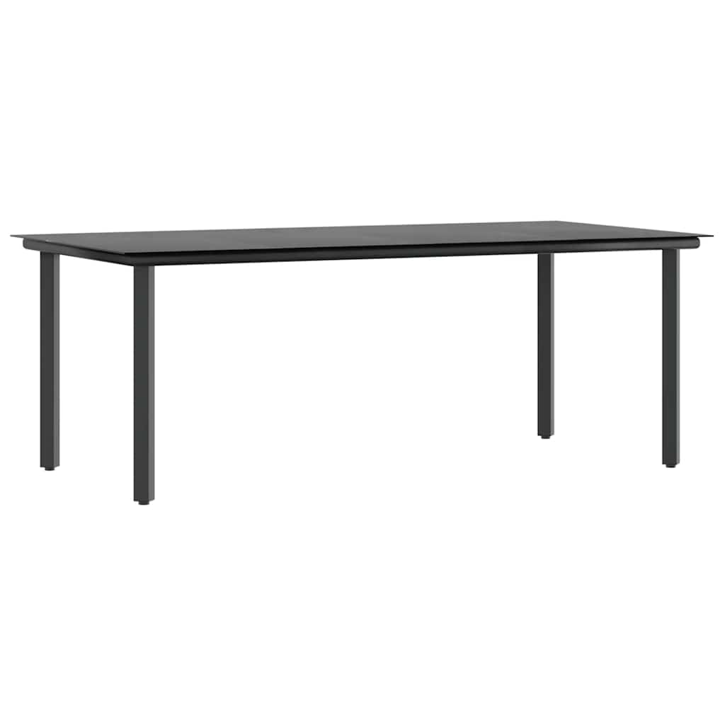 Set da Pranzo da Giardino 9 pz con Cuscini Polyrattan Vetro