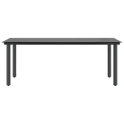 Set da Pranzo da Giardino 9 pz con Cuscini Polyrattan Vetro