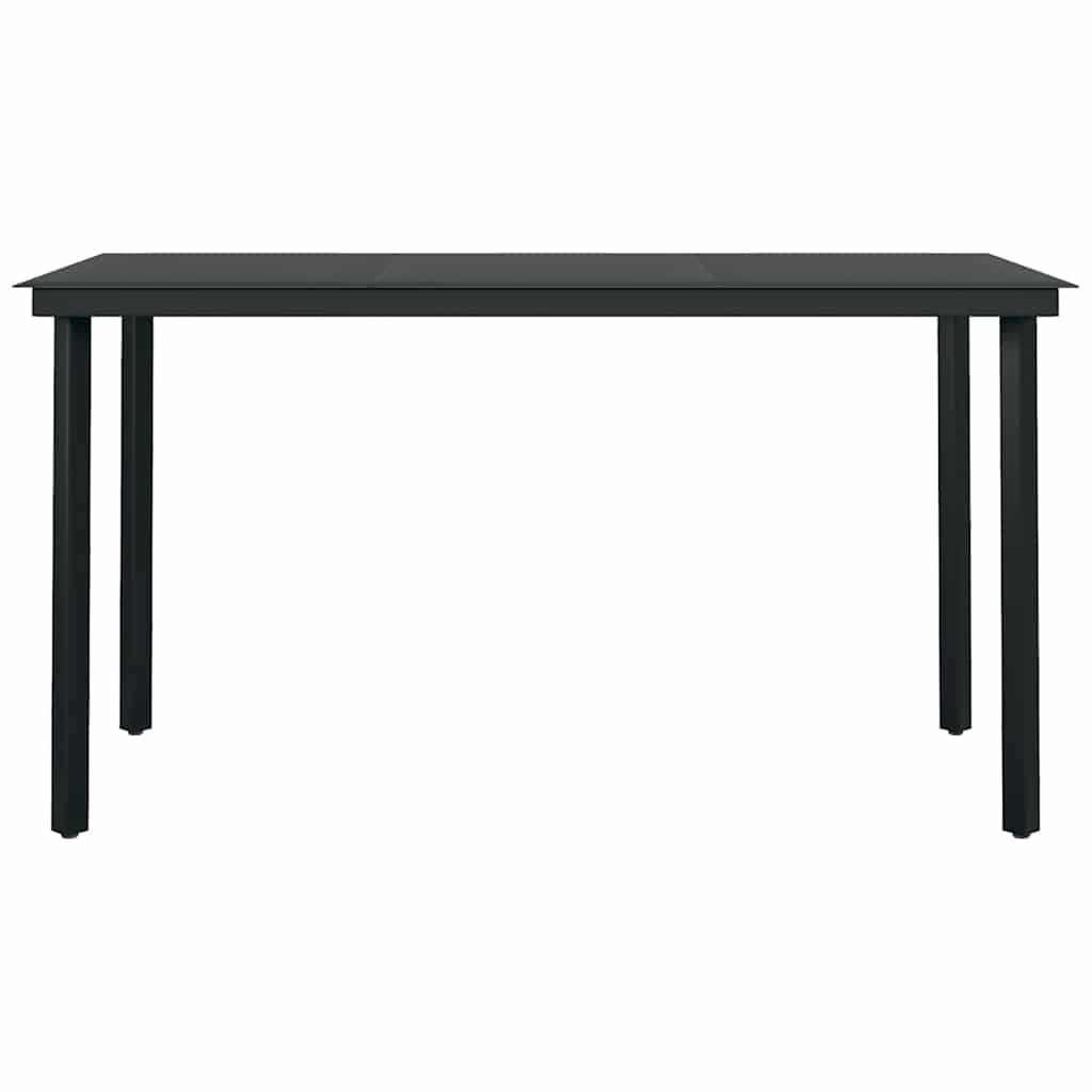 Set da Pranzo da Giardino 5 pz con Cuscini Polyrattan Vetro | homemem39