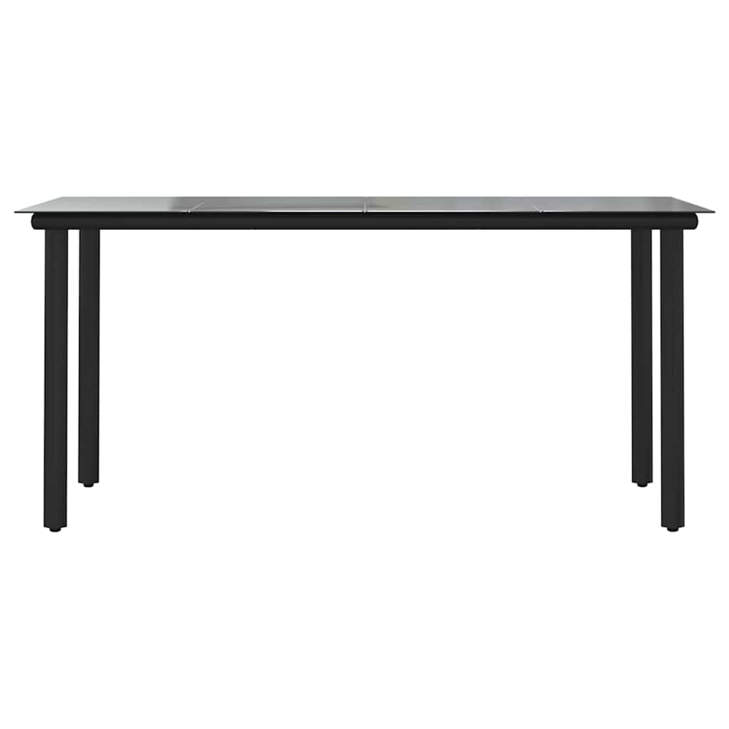 Set da Pranzo da Giardino 5 pz con Cuscini Polyrattan Vetro | homemem39