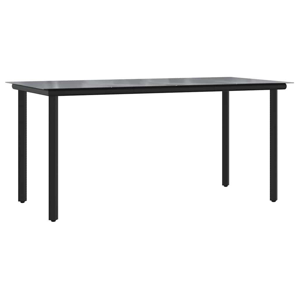Set da Pranzo da Giardino 7 pz con Cuscini Polyrattan Vetro | homemem39