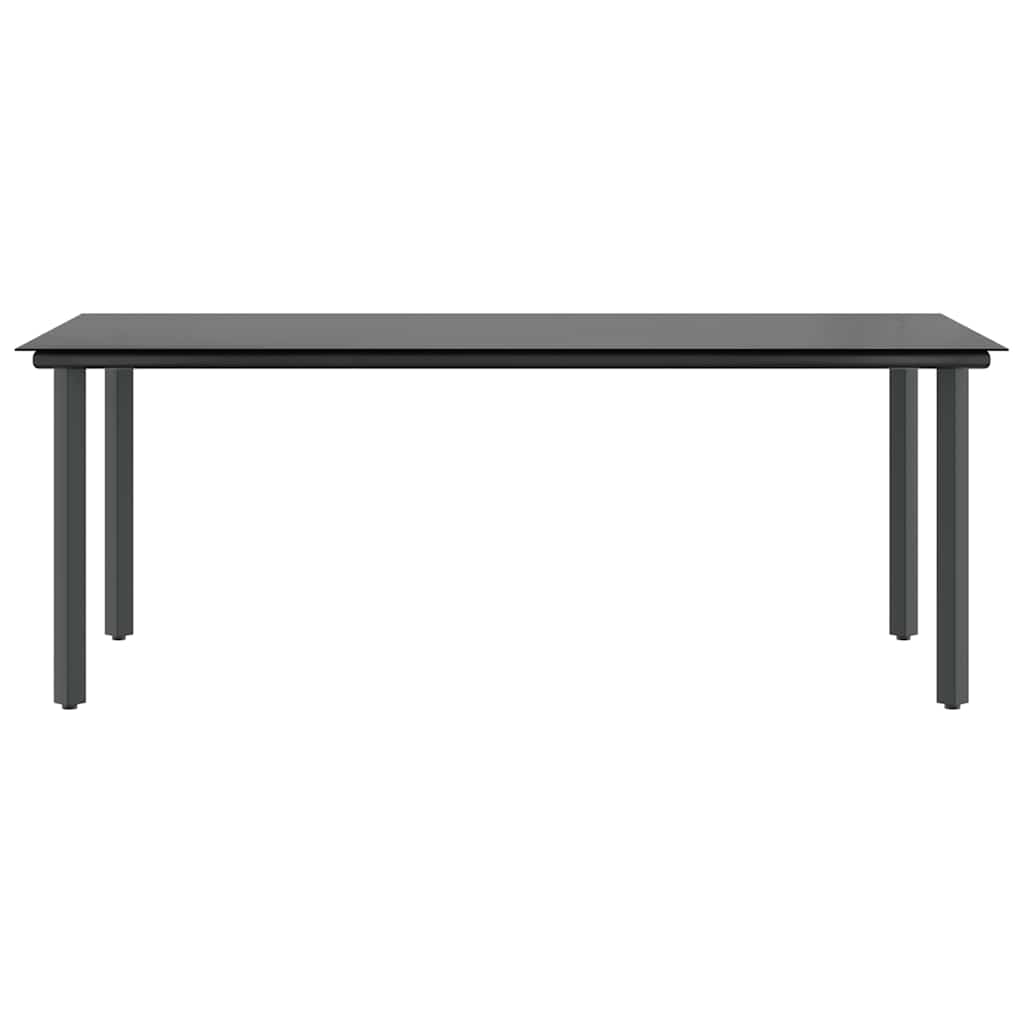 Set da Pranzo da Giardino 9 pz con Cuscini Polyrattan Vetro