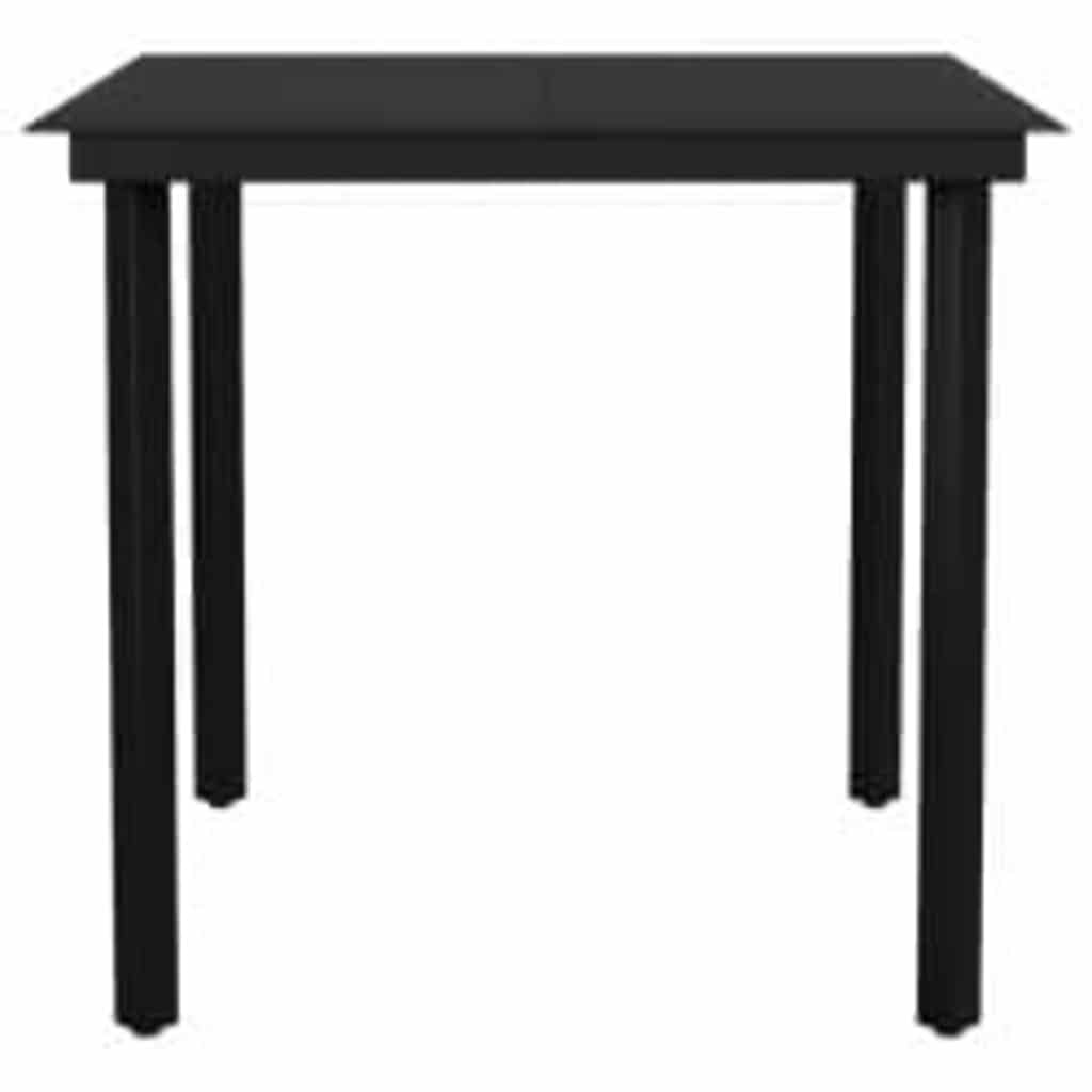 Set da Pranzo da Giardino 3 pz Marrone in Polyrattan Vetro | homemem39