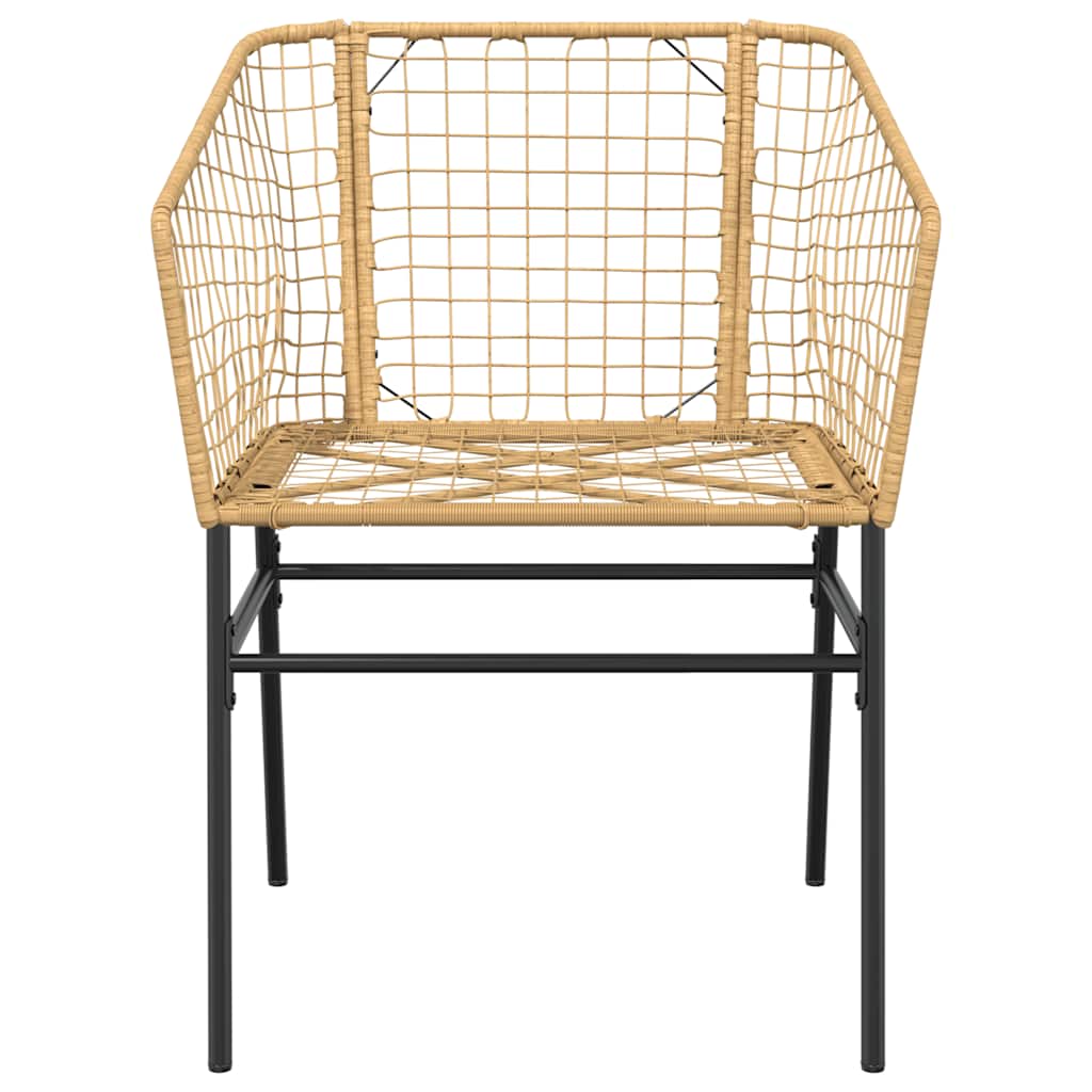 Set Pranzo da Giardino 7pz Marrone Polyrattan Vetro | homemem39