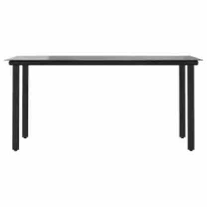 Set Pranzo da Giardino 7pz Marrone Polyrattan Vetro | homemem39