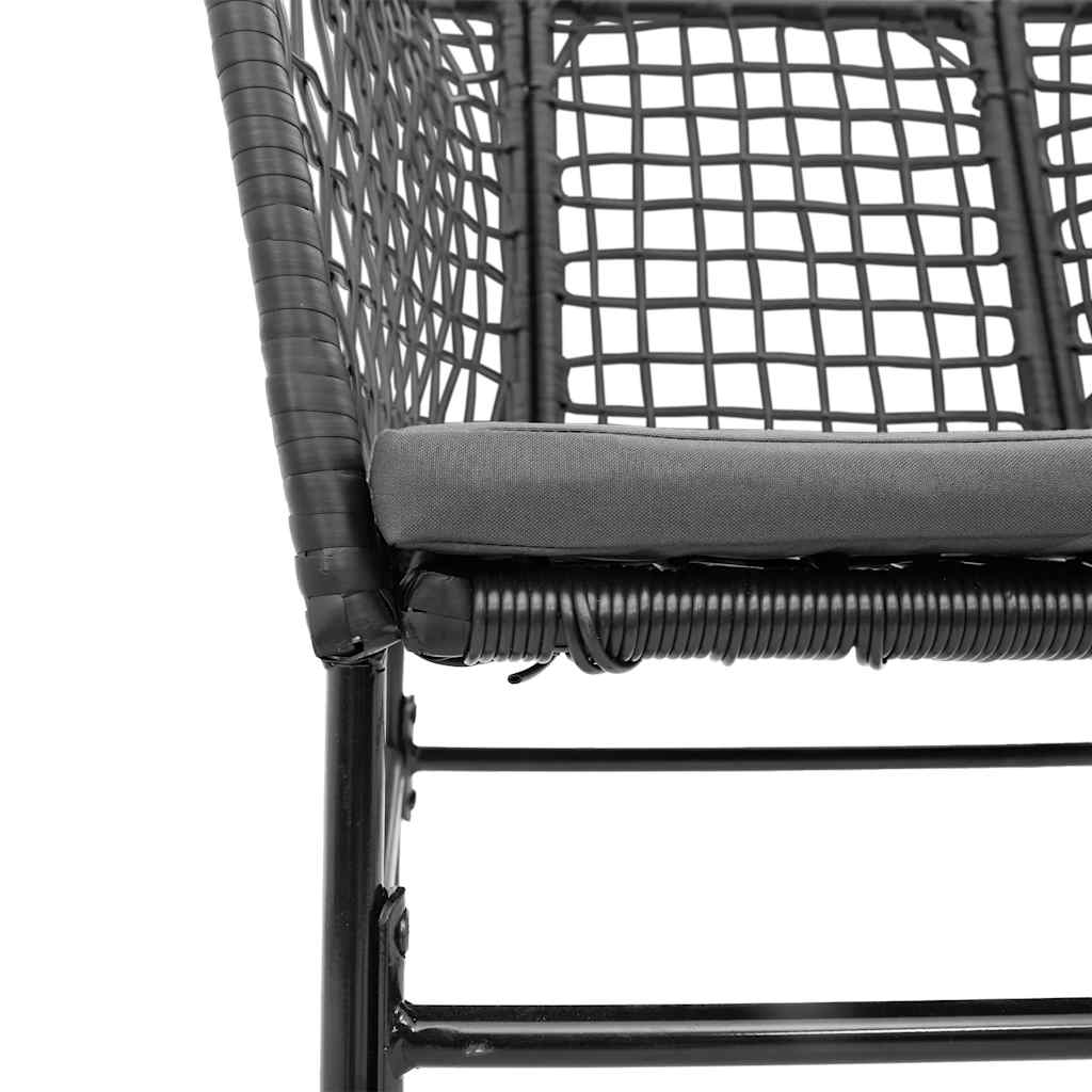 Set da Pranzo da Giardino 9 pz con Cuscini Polyrattan Vetro | homemem39