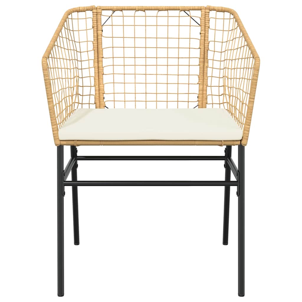 Set da Pranzo da Giardino 5pz con Cuscini Polyrattan Vetro | homemem39