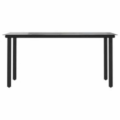 Set da Pranzo da Giardino 5pz con Cuscini Polyrattan Vetro | homemem39