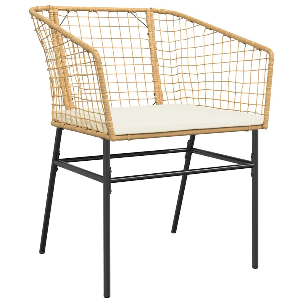 Set da Pranzo da Giardino 9 pz con Cuscini Polyrattan Vetro | homemem39