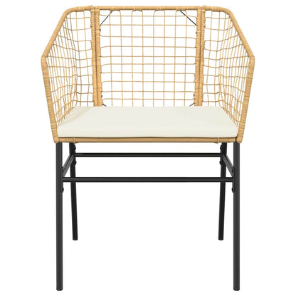 Set da Pranzo da Giardino 9 pz con Cuscini Polyrattan Vetro | homemem39