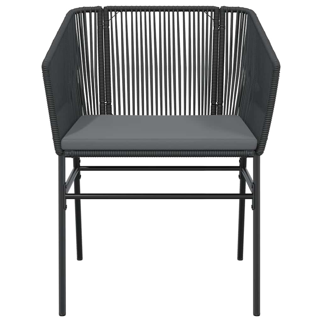 Set da Pranzo da Giardino 3 pz con Cuscini Polyrattan Vetro | homemem39