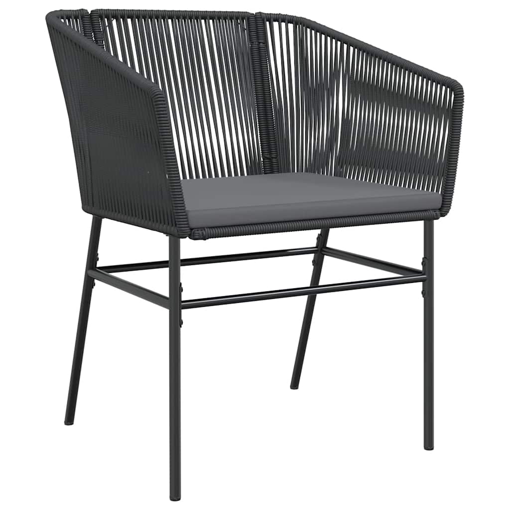 Set da Pranzo da Giardino 3 pz con Cuscini Polyrattan Vetro | homemem39