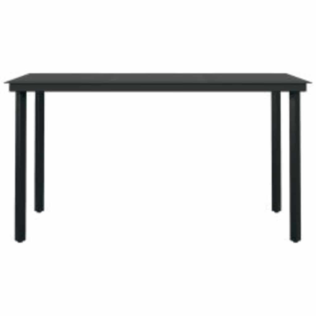 Set da Pranzo da Giardino con Cuscini 5 pz Polyrattan Vetro | homemem39