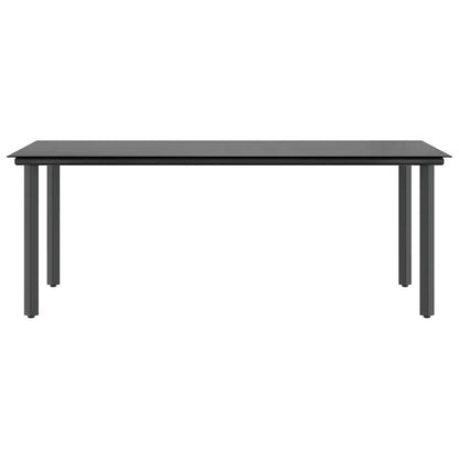 Set da Pranzo da Giardino 9 pz con Cuscini Polyrattan Vetro | homemem39