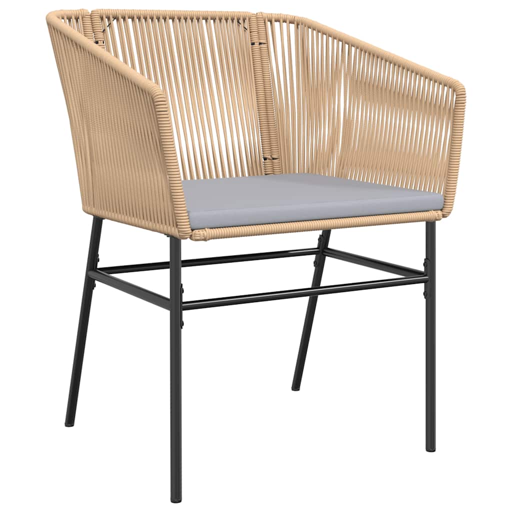 Set da Pranzo da Giardino 3pz con Cuscini Polyrattan Vetro | homemem39