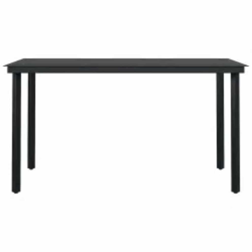 Set da Pranzo da Giardino 5pz con Cuscini Polyrattan Vetro | homemem39