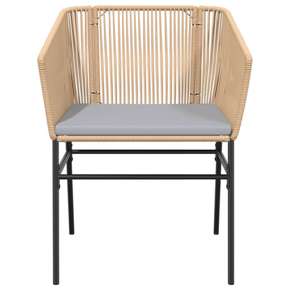 Set da Pranzo da Giardino 5pz con Cuscini Polyrattan Vetro | homemem39