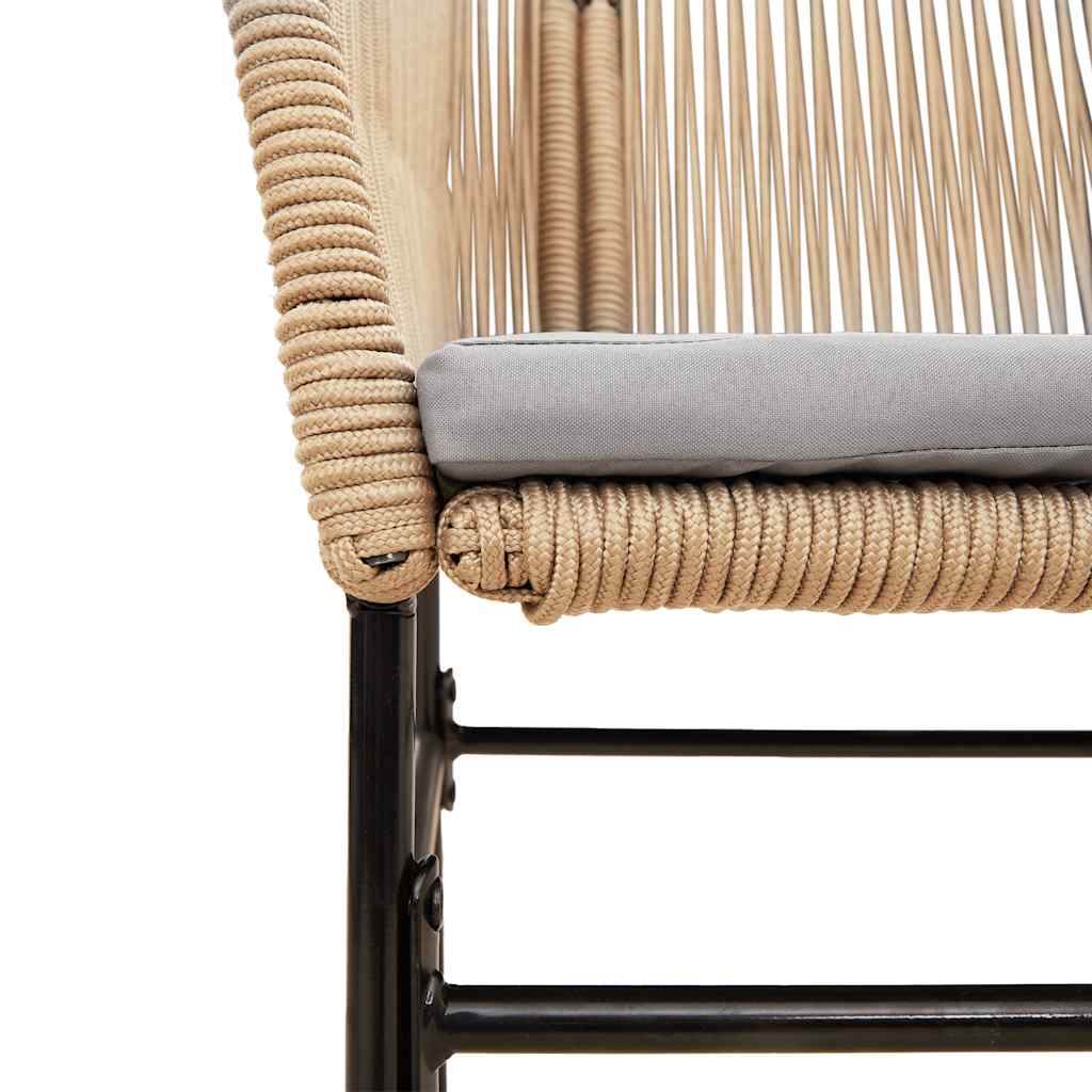 Set da Pranzo da Giardino 5pz con Cuscini Polyrattan Vetro | homemem39