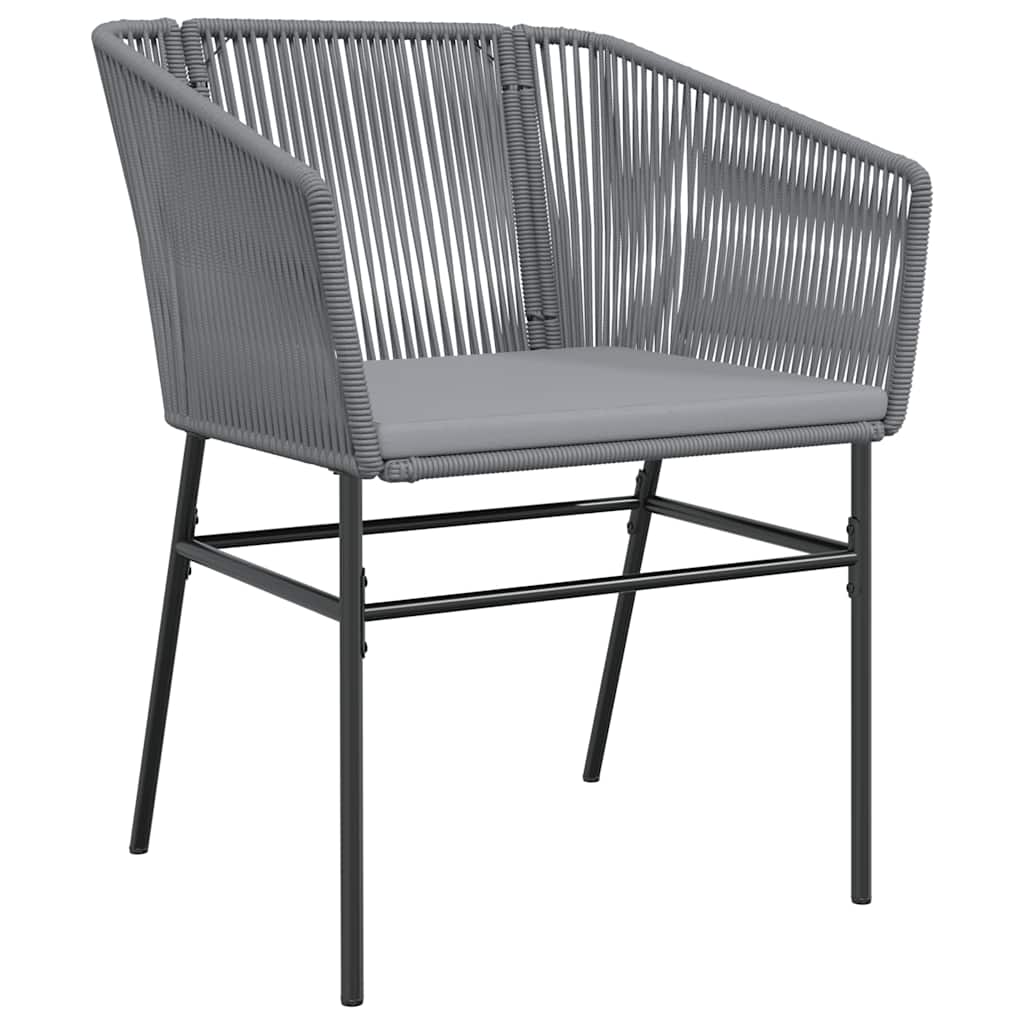 Set da Pranzo da Giardino 3 pz con Cuscini in Polyrattan Vetro | homemem39