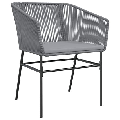 Set da Pranzo da Giardino 3 pz con Cuscini in Polyrattan Vetro | homemem39