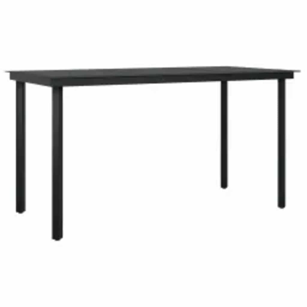 Set da Pranzo da Giardino 5 pz con Cuscini Polyrattan Vetro | homemem39