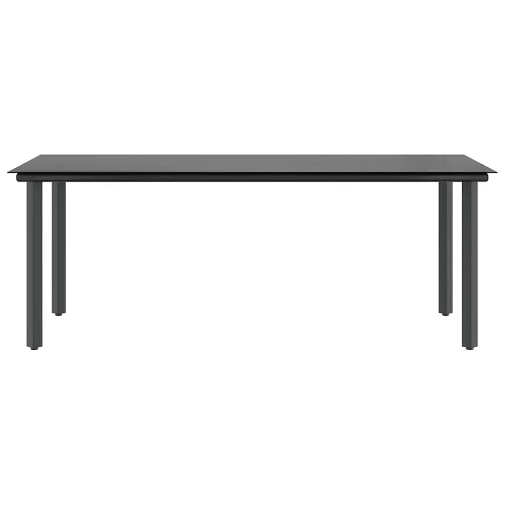 Set da Pranzo da Giardino 7 pz con Cuscini Polyrattan Vetro