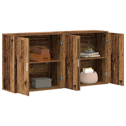 Credenza 2 pcs Legno vecchio 79 x 38 x 80 cm Legno multistrato