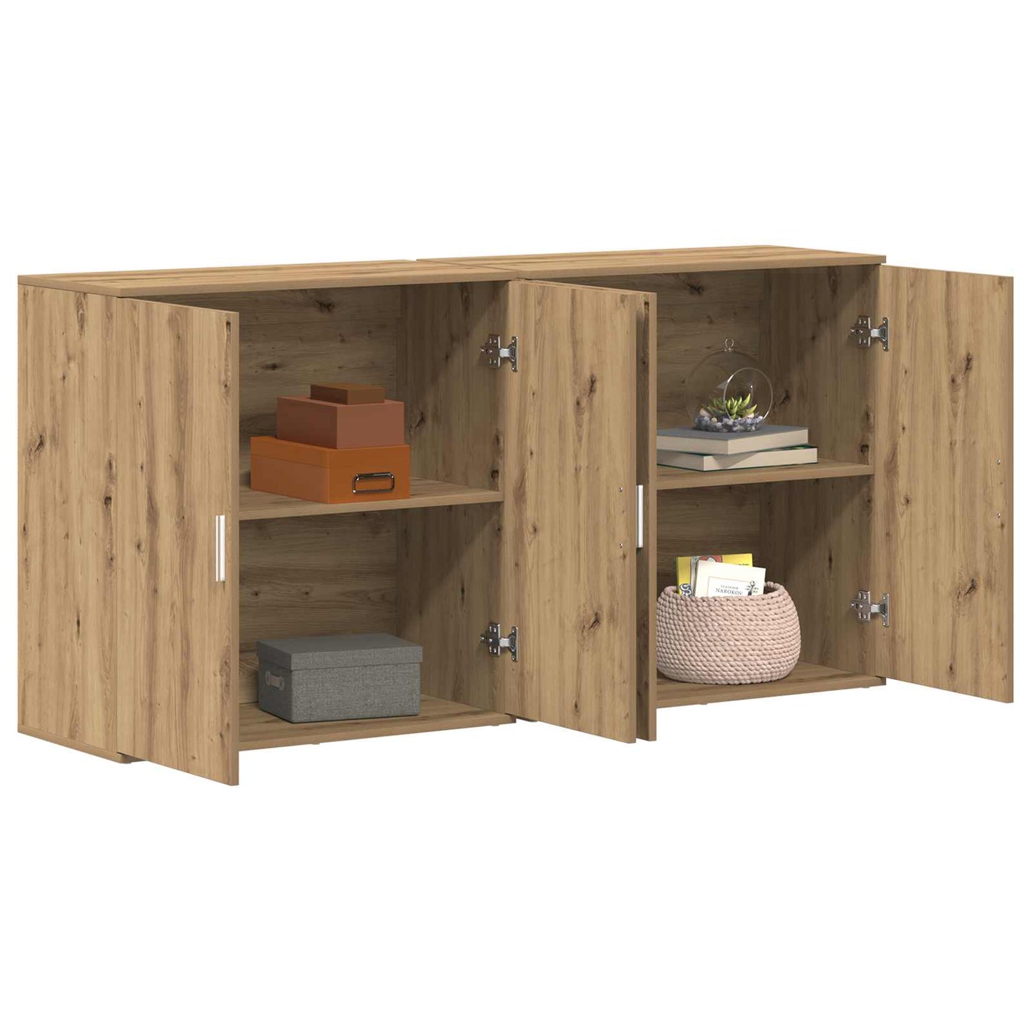 Credenza 2 pcs Rovere artigianale 79 x 38 x 80 cm