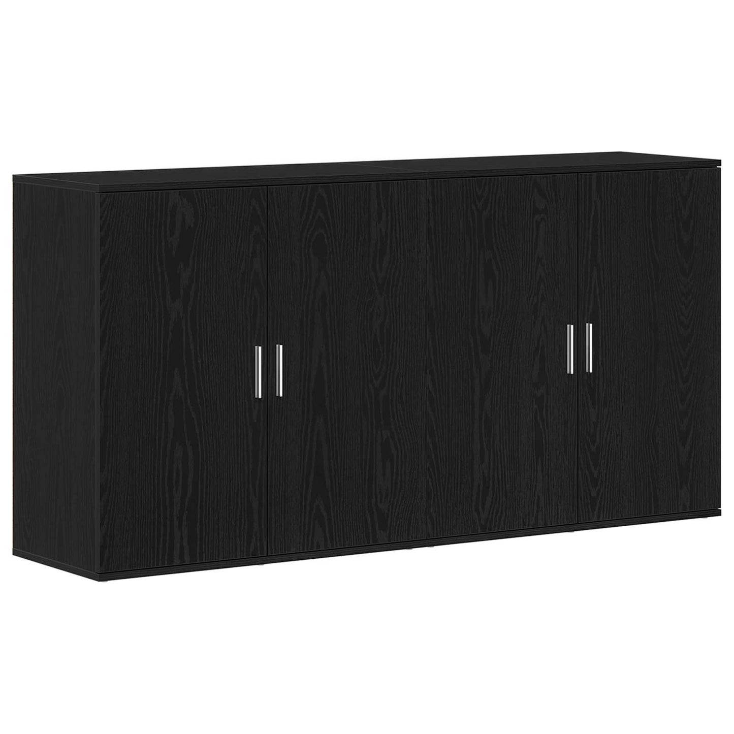 Credenza 2 pcs Rovere Nero 79 x 38 x 80 cm Legno multistrato