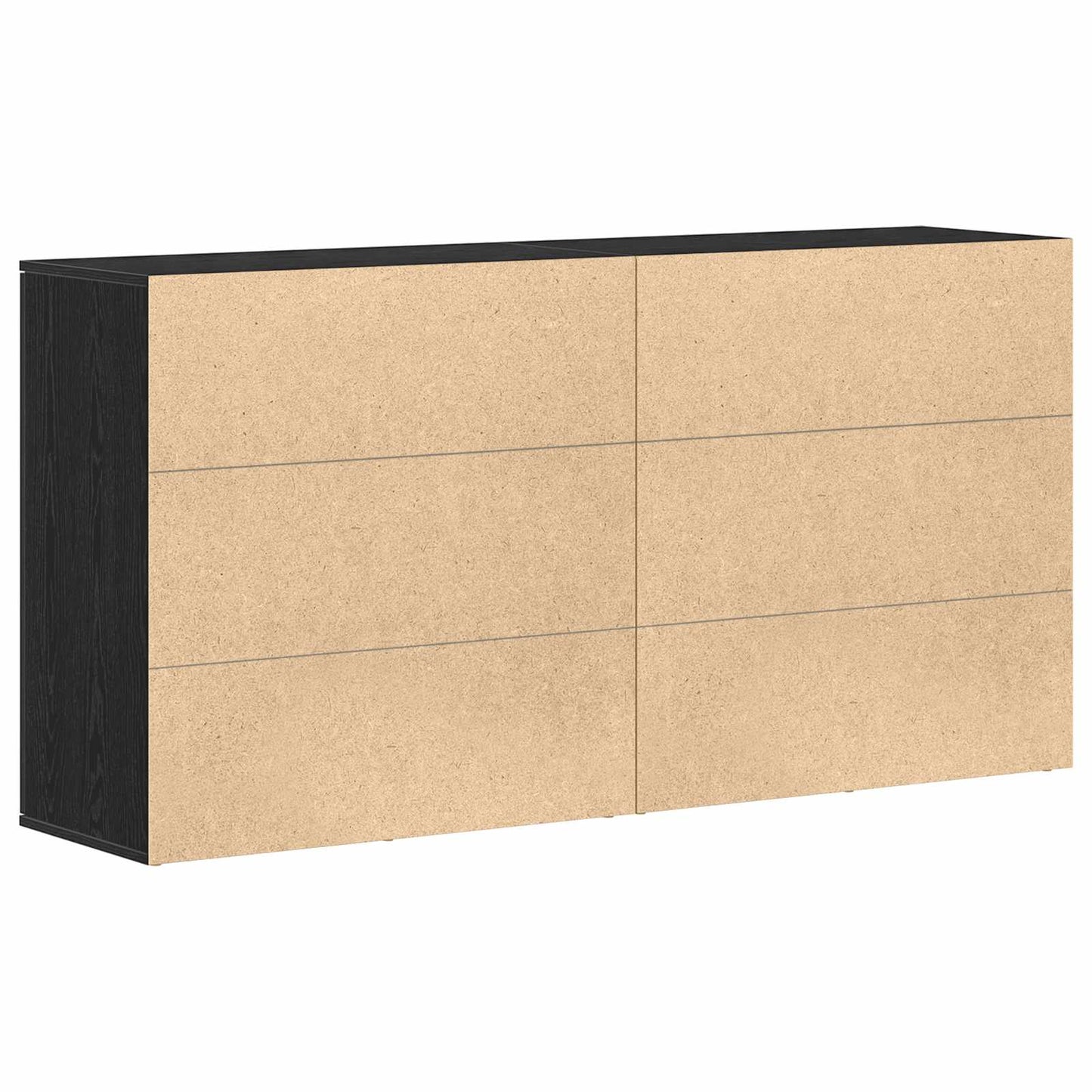 Credenza 2 pcs Rovere Nero 79 x 38 x 80 cm Legno multistrato