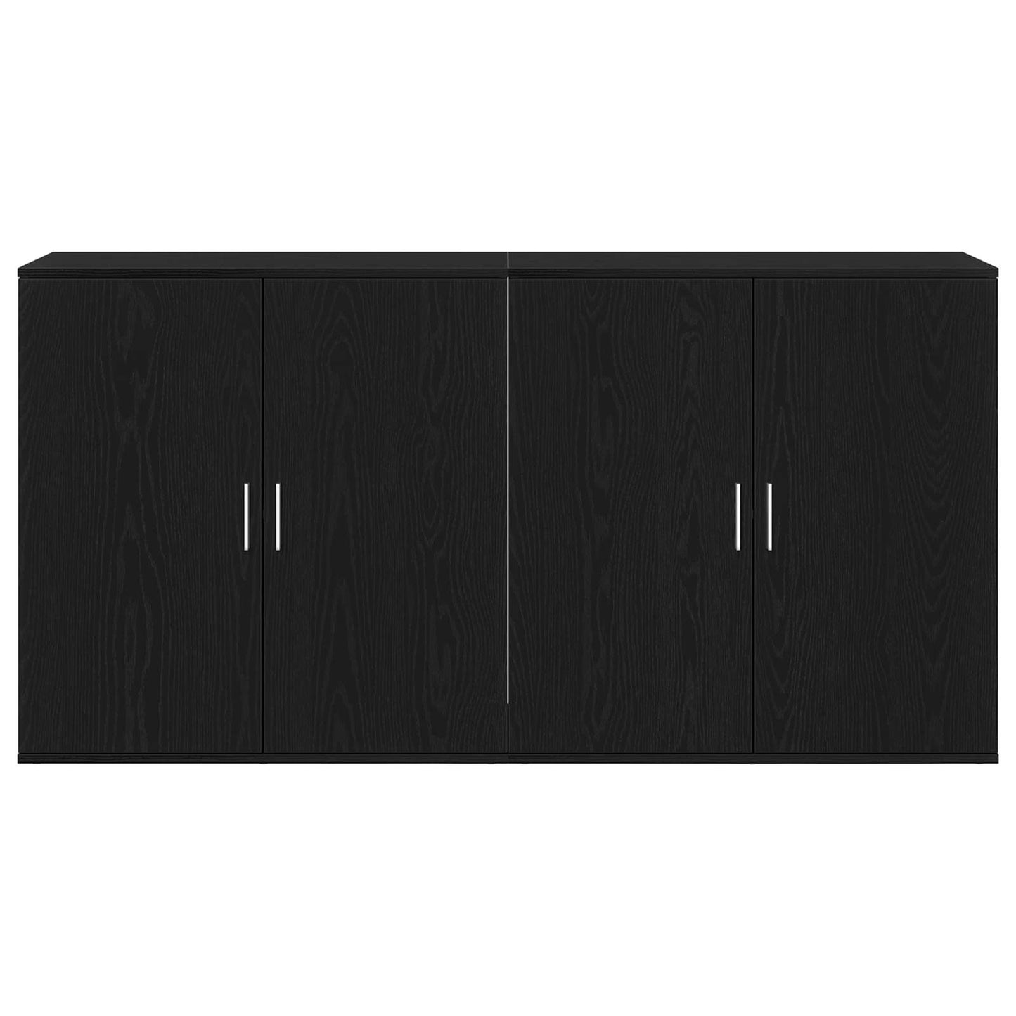 Credenza 2 pcs Rovere Nero 79 x 38 x 80 cm Legno multistrato