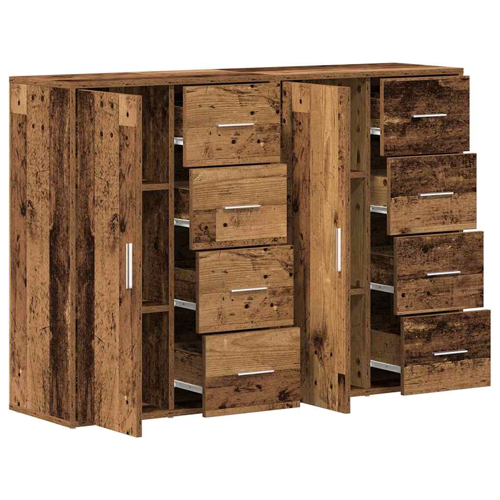 Sideboards con cassetto 2 pcs Legno vecchio 60 x 31 x 84 cm - homemem39