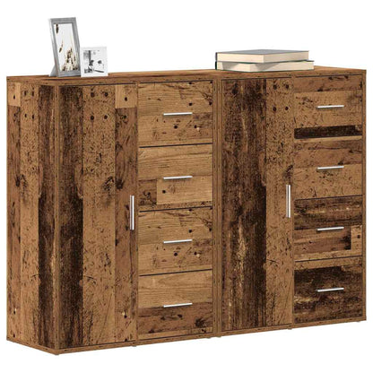 Sideboards con cassetto 2 pcs Legno vecchio 60 x 31 x 84 cm - homemem39