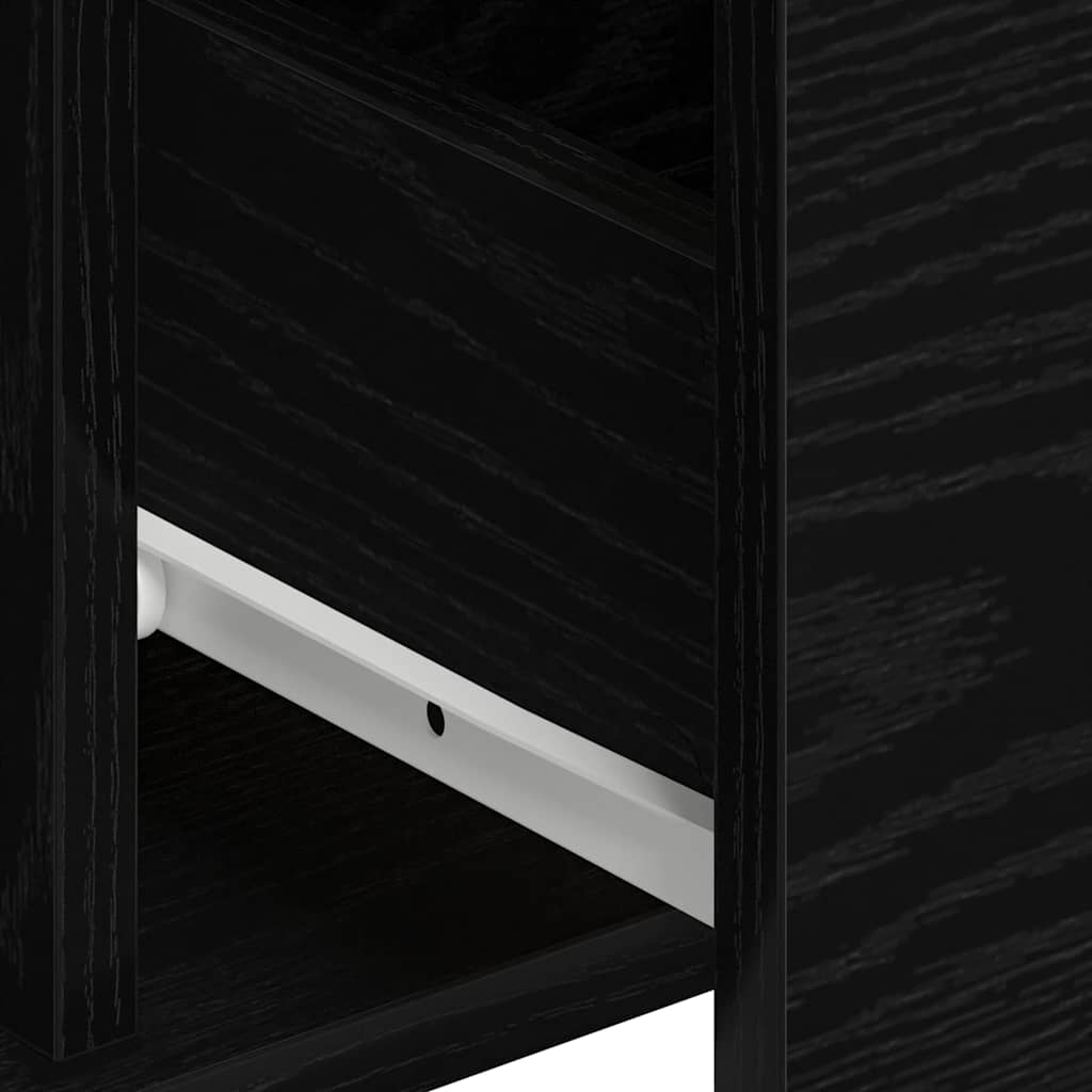 Sideboards 2 pcs Rovere nero 60 x 31 x 84 cm Legno multistrato - homemem39