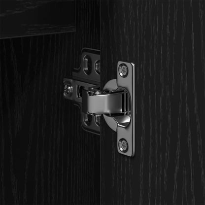Set di mobili per il bagno 2 pcs Nero Legno multistrato | homemem39
