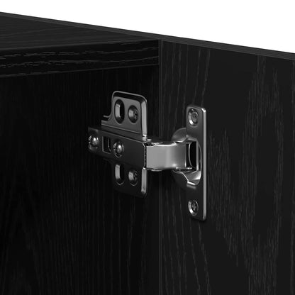Set di mobili per il bagno 3 pcs Rovere Nero Legno multistrato | homemem39