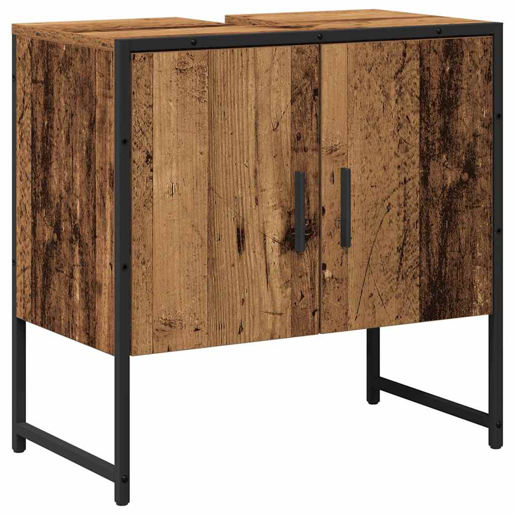 Set di mobili per il bagno 2 pcs Marrone Legno multistrato | homemem39