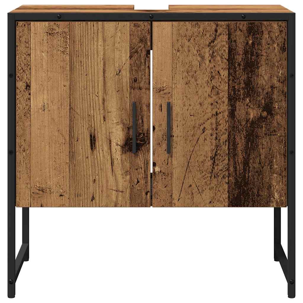 Set di mobili per il bagno 2 pcs Marrone Legno multistrato | homemem39