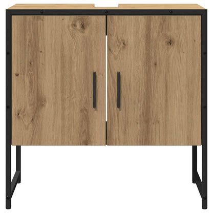 Set di mobili per il bagno 2 pcs Marrone Legno multistrato