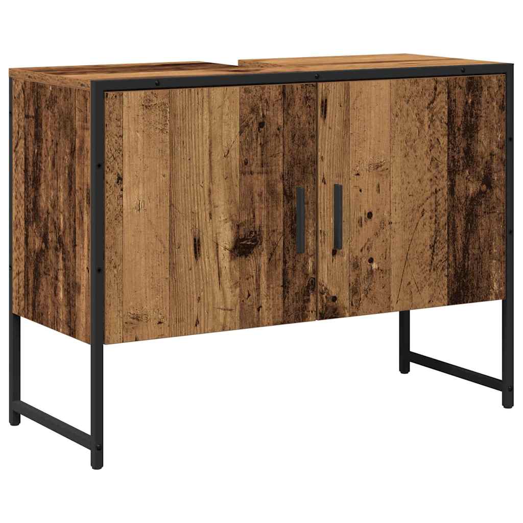 Set di mobili per il bagno 2 pcs Marrone Legno multistrato | homemem39
