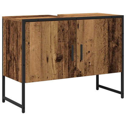 Set di mobili per il bagno 2 pcs Marrone Legno multistrato | homemem39